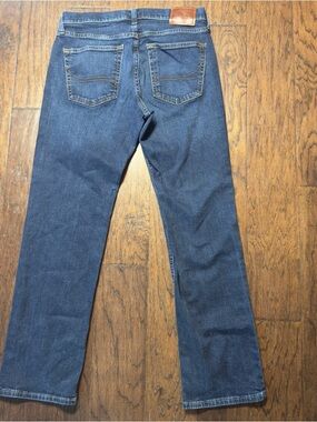 Hollister Men's Straight-Leg Denim Jeans in Deep Blue